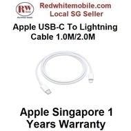 USB-C to Lightning Cable-Apple Singapore 1 Year Warranty