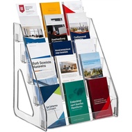 [jwerlyday]5-Tier Table Brochure Stand Clear Acrylic Flyer Stand for 1/3 A4 Size Literature Holder