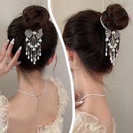 Flash Diamond Bow Pearl Lily of The Valley Tassel Ball Hair Clips