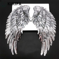KIKIFA Patches Sequin For Dress Jeans Shirt Trendy Iron-on 1 Pair Angel Wings Clothes Decoration