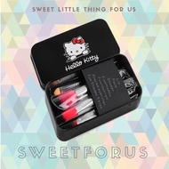 7 Pcs Hello Kitty Black Metal Tin Brush Set | 7pcs Hello Kitty Canned Packaging Brush Set