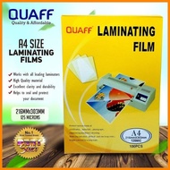 ♀ ➠ ✥ QUAFF LAMINATING FILM A4 (100 FILMS PER PACK) 125 MICRONS