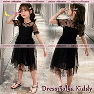 Baju Dress Anak Perempuan Usia 3 4 5 Tahun Party Simple Tile Polka