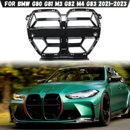 Gloss Black Car Front Bumper Kidney Grilles For BMW G80 G81 M3 G82 M4 G83 2021 2022 2023 CSL STYLE R