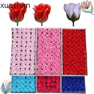 XUESHAN 50Pcs Soap Rose Flower, Three Layer Rose Handmade Foam Rose, Creative Wreath Making Realisti