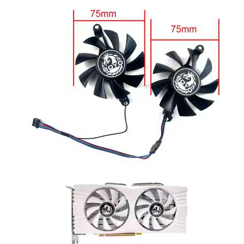 New 75mm 4pin graphics card replacement fan SOYO RX 580 GPU fan for SOYO Radeon RX580 8G Graphics Ca