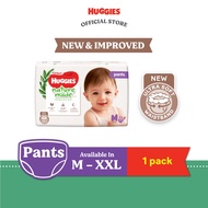 Huggies Naturemade Pants Diapers M58 / L44 / XL38 / XXL26 - No harmful chemicals super premium diape