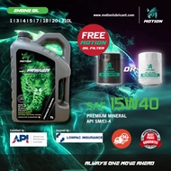 MOTION Mineral API SM CI4 Petrol Diesel Engine Oil Car Lubricant (15W40/7L)