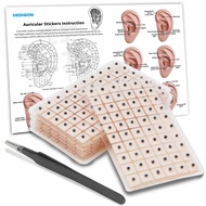 Ear Seeds Auricular Sticker kit,Acupuncture Kit Acupressure with Ears Seed 420 Pcs, Ear Chart, Tweez