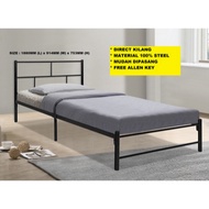 Metal Single Bed Frame Katil Bujang Dewasa Budak Bed Room Bedroom Furniture Perabot Bilik Tidur Katil Single