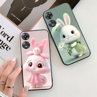 Case for oppo a78 5g / oppo a38 / oppo a78 / oppo a58 with cute rabbit print