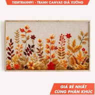 Tranh treo tường Fall Frame Tv Art Wildflower 3D Textured Art for TV tặng kèm đinh treo