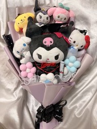 Kuromi 花束 大大束 連埋其他角色肉桂狗，Hello Kitty布丁狗Melody