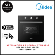 MIDEA MBI-65M40-SG 82L MECHANICAL BUILT-IN OVEN - 2 YEARS MANUFACTURER WARRANTY + FREE DELIVERY