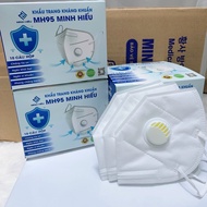 Box Of 10 N95 Masks With MH Valve - N95 Medical Mask With 5-Layer Breathing Valve-Genuine Minh Hieu Company