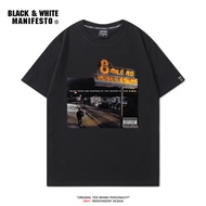 American Retro Monk eminem Printed T-Shirt Short Sleeve 8 mile Hip Hop Rap Rock Monk Merchandise Sum