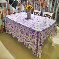 Shafiyyah.sarban Taplak Meja Makan Rempel/Rumbai 6 Kursi