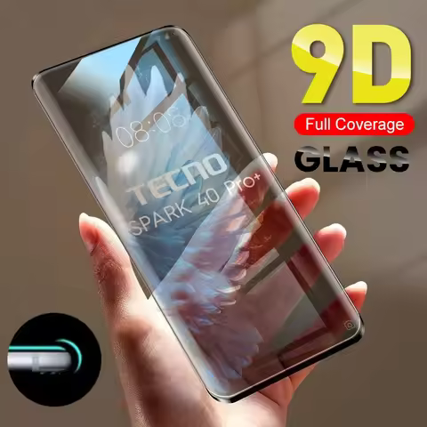 9D Curved Protective Glass For Tecno Spark 40 Pro+ 4G Case Screen Protectors On Spark40 Pro Plus Spa