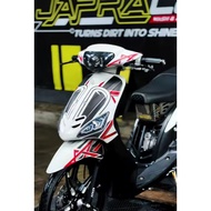TRANSPARENT STICKER STRIPING FOR MIO SPORTY AND MIO SMILE COSTUME WITH ARAI MATA MOTIF
