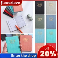 FLOWERLOVE 2024 Agenda Book, Pocket A7 Diary Weekly Planner, Portable with Calendar Notebooks Students