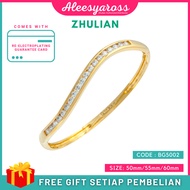 ZHULIAN Gelang Tangan Beralun BG5002 Fashion Bangle Jewelry Gold Plated Zhulian Original