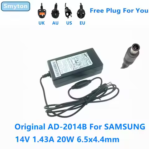 Original AC Adapter Charger For SAMSUNG 14V 1.43A 20W AD-2014B Monitor Power Supply