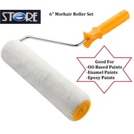 6 Inch Mohair Paint Roller Set for Oil Base Sealer and Enamel Paint
