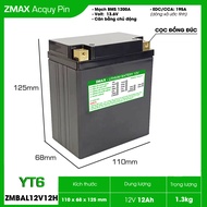 Bình Acquy ZMax Pin Lithium LifePO4 12V 12Ah ZMBAL12V12-YT6 Dùng Cho Xe Máy