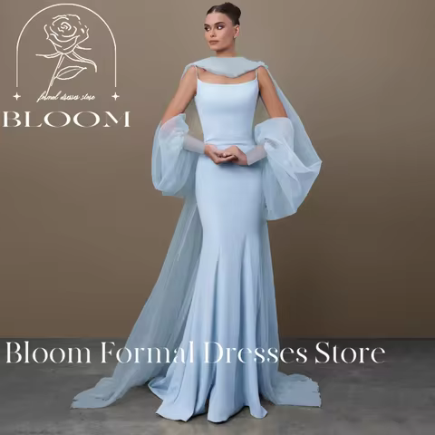 Bloom Formal Dresses Store Customized Sophisticated Long Sleeve Lilac Ruched Evening Gown with Flatt