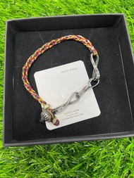 日本North Works D-201蠟繩銀幣扭鍊手繩 純銀硬幣手鍊 四色蠟繩