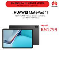 Huawei Matepad 11 6GB + 128GB (Matte Grey) Wifi Version 120Hz Refresh Rate Huawei Pad Android Tablet