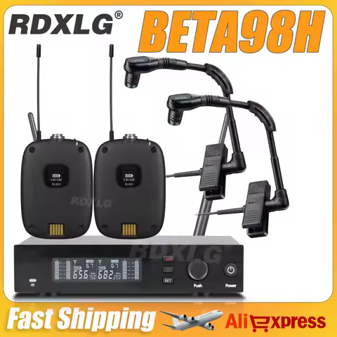 Top Quality！SLXD4/BETA98H Professional Wireless Instruments Saxophone Microphone SLXD2 UHF Dual Chan