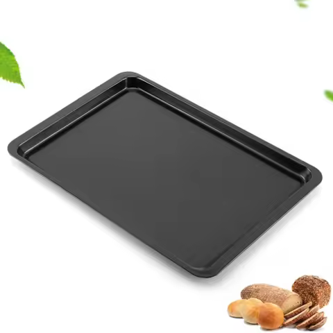 14 Inch Non-Stick Baking Tray Rectangle Baking Pan Carbon Steel Bread Cake Cookies Pan Bakery Oven F