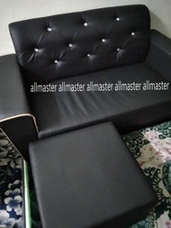 High Quality PVC Sofa 2 Seater Kulit Free 1 Stool Sofa Kulit