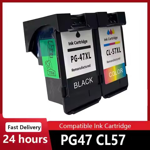 PG47 CL57 PG-47 CL-57 Compatible Ink Cartridge For Canon Pixma E400 E410 E417 E460 E470 E477 E480 E3