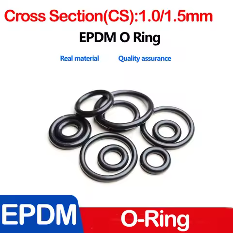 CS 1/1.5mm,EPDM O Rings Outer Diameter 3-100mm Acid and Alkali Resistance Water Resistance Friction 