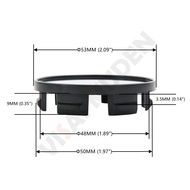 Yz> 4PCS OD 53MM / ID 48MM Wheel Center Cap Blank Silver Red Blue Carbon Fiber No Logo Rim Cover Cap