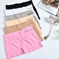 Women's mid-waist safety pants, shaping flat pants, thin breathable pants