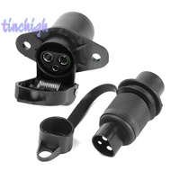[TinchighS] 12V 3Pin Socket Trailer Adapter Power Cord Socket Connector For Truck Tractor [NEW]