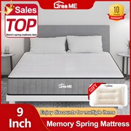 （COD) DreaMe 9 inch Spring Mattress 10 Years Warranty Memory Foam Mattress Medium Hardness Bedding