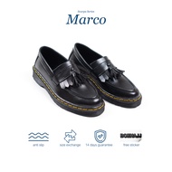 Boehajj - Marco | Men's Black Loafers, College Work Shoes, Formal Casual Office Shoes