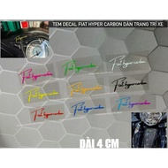 [ 1 STAMP ] Fiat Hyper Carbon DECAL STICKER CAR DECORATION STICKER
