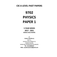 A Level Past Year Papers Physics 9702
