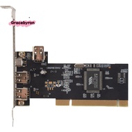 3 Port IEEE 1394 Firewire Card PCI Firewire Adapter IEEE 1394 PCI Controller Card for Desktop PC