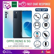 OPPO Reno 6 5G Smartphone | 8GB RAM + 128GB ROM | 65W Super VOOC2.0 | AMOLED Reno6