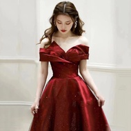 2026 New Style Banquet Evening Dress Gown Glitter Dinner Gown Choral Performance Host Dress Luxury W