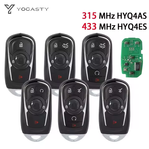 Car Key Remote Buick YOCASTY HYQ4ES HYQ4AS HYQ4EA Smart Remote Car Key Fob 315MHz 433MHZ PCF7941E Fo