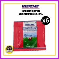 METROVET-GRANULATED`Jj;POWDER*h%(Set_L%of_q%6_b%sachets)_R%Anti-_c%parasitic,_q% Deworming anti gal