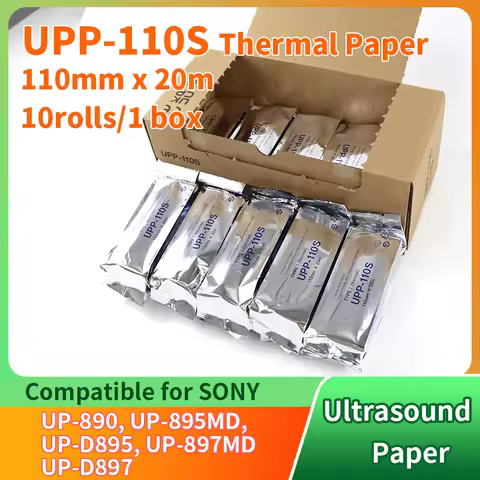 10 rolls UPP-110S Thermal Paper Smooth Ultrasound Printer Paper Compatible For Sony UP-890 UP-895MD 
