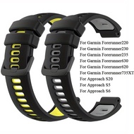 Silicone Strap Sport Watch Band 15mm for Garmin Forerunner 735XT 220/230/235/620/630/735 XT S20 Smar
